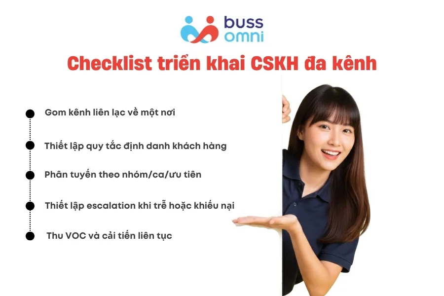 Checklist triển khai CSKH đa kênh