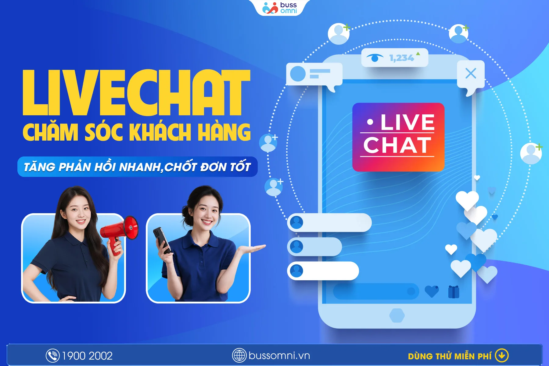 LIVECHAT CHĂM SÓC KHÁCH HÀNG TĂNG PHẢN HỒI NHANH CHỐT ĐƠN TỐT