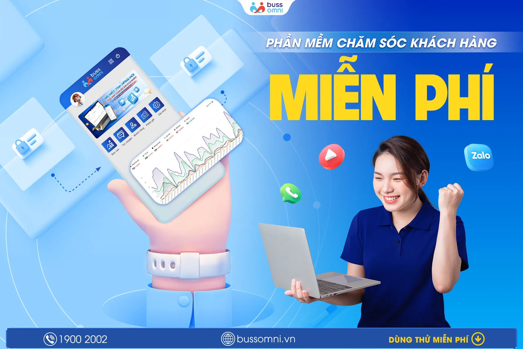 PHẦN MỀM CHĂM SÓC KHÁCH HÀNG MIỄN PHÍ BUSS OMNI
