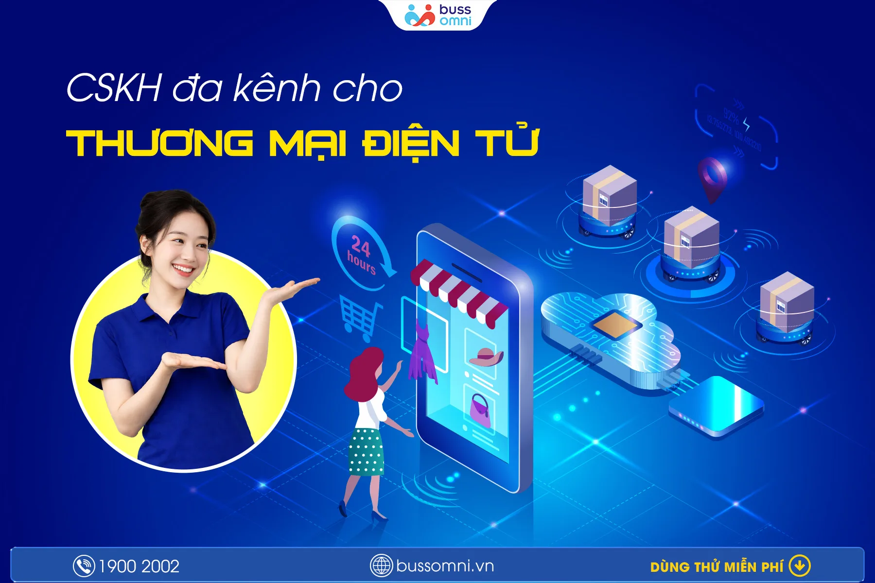 CSKH ĐA KÊNH CHO THƯƠNG MẠI ĐIỆN TƯ