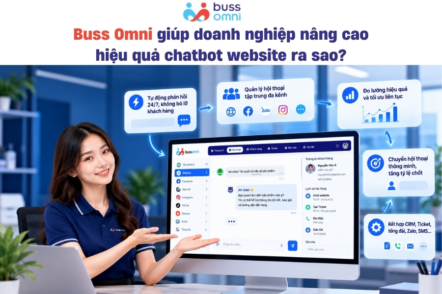 Buss Omni giúp doanh nghiệp nâng cao hiệu quả chatbot website ra sao