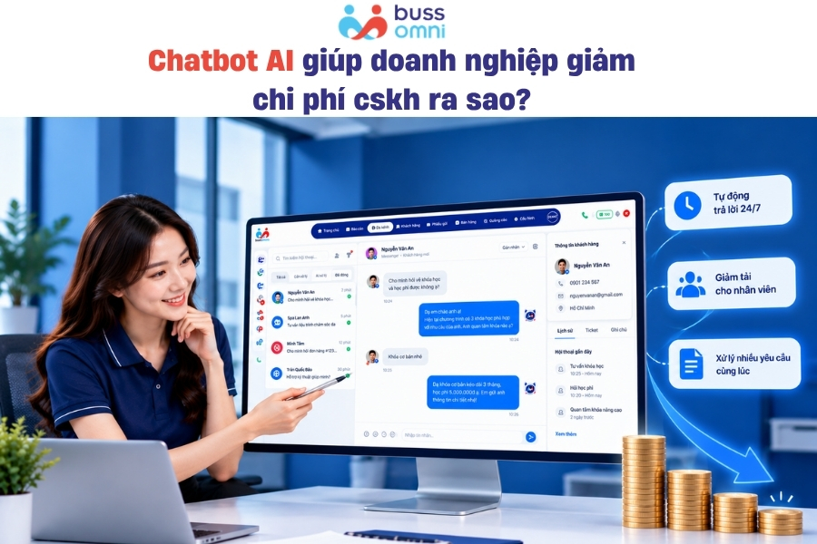 Chatbot AI giúp doanh nghiệp giảm chi phí cskh ra sao